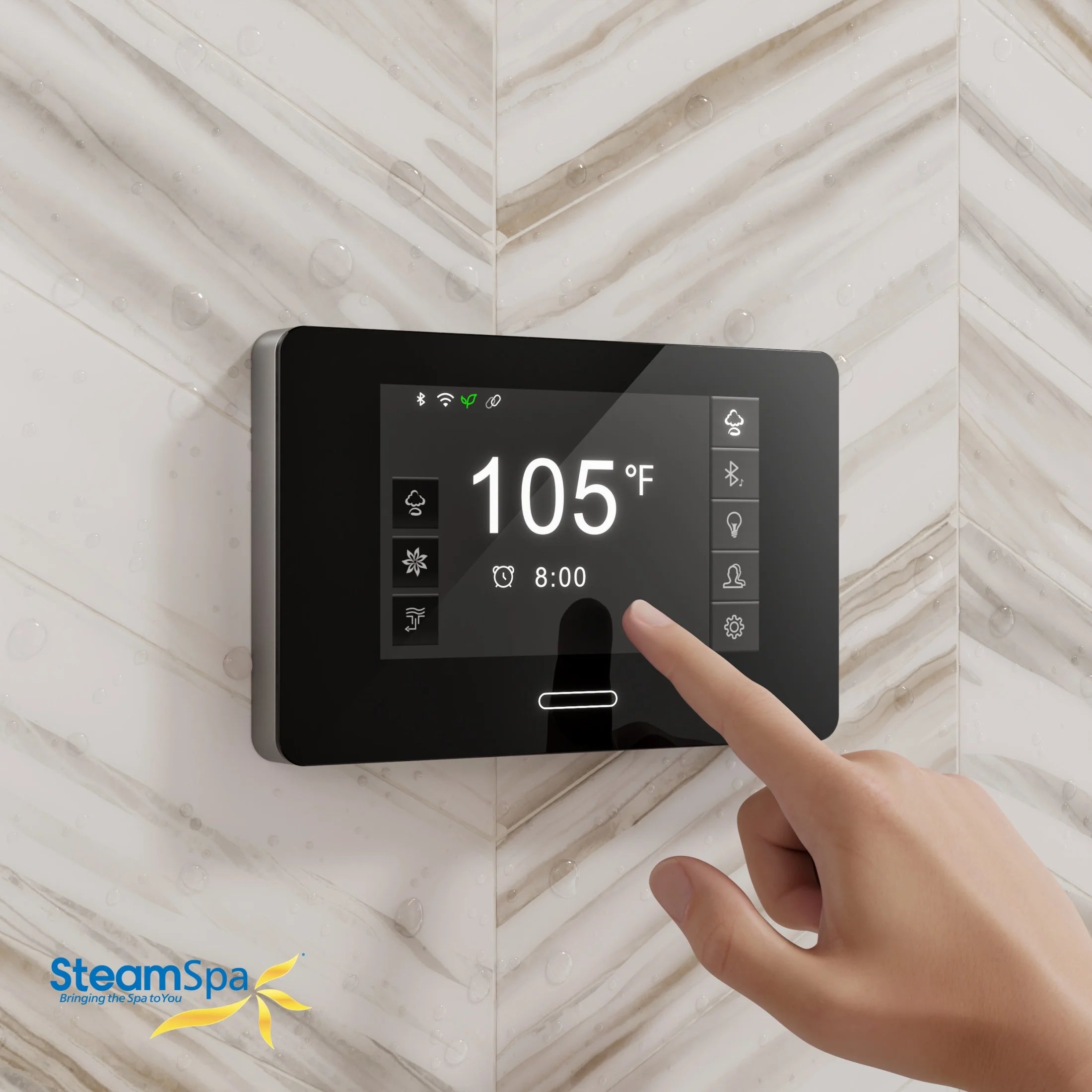 Black Series 6KW Steam Bath Generator with Advanced Control, BLUETOOTH WIFI, and Dual Aroma Pump in Oil Rubbed Bronze