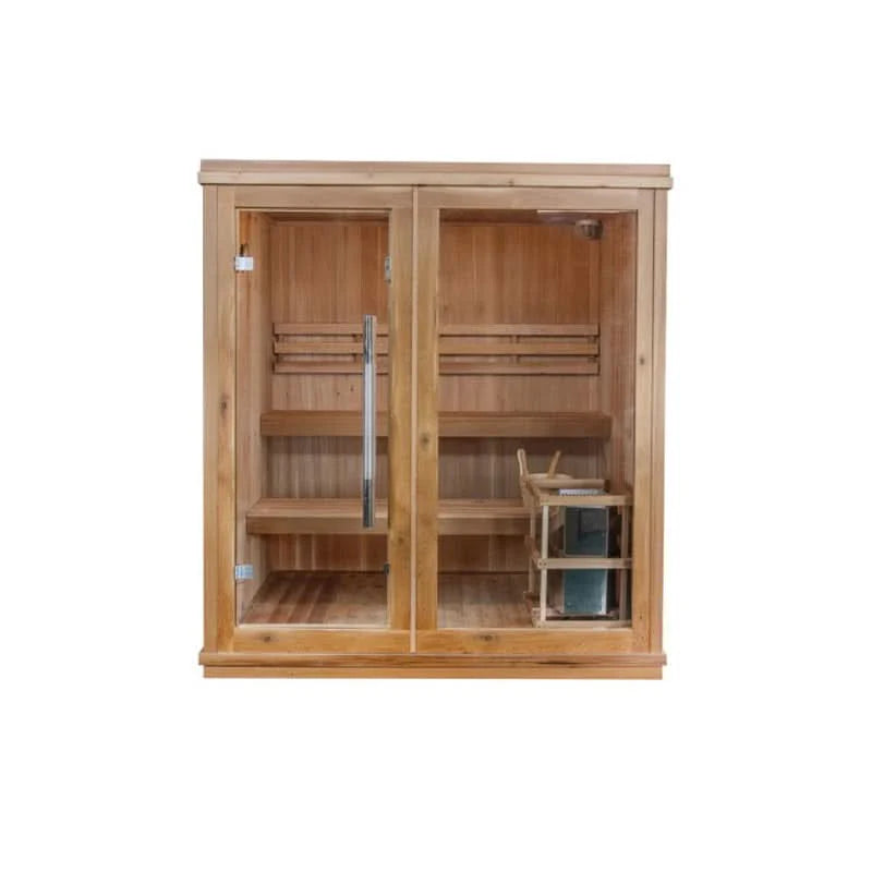 Charleston 4-Person Indoor Traditional Sauna Double Bench