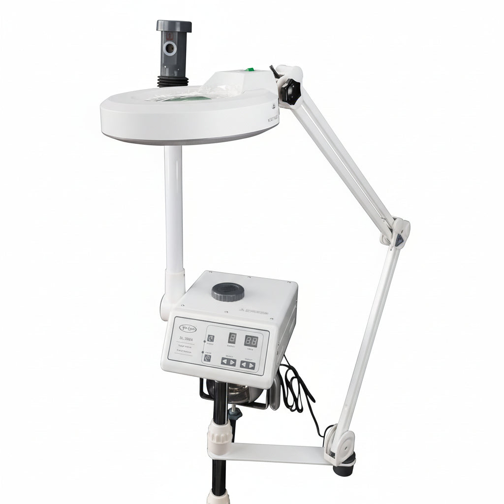 Professional Facial Steamer with LED Magnifying Lamp - 2 in 1 Digital Controls, Aromatherapy, Esthetician Supplies for Beauty Salon, Spa Equipment, and Home Use- Combo Unit