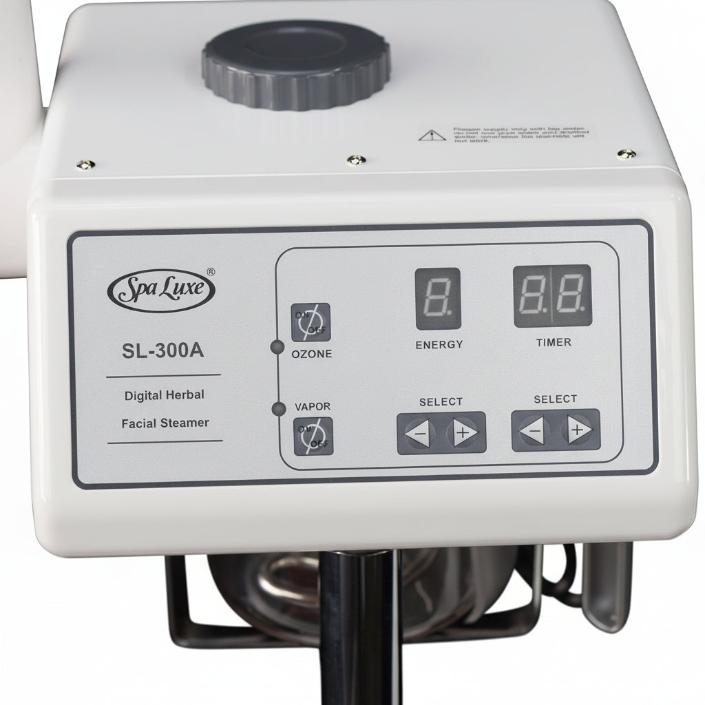 Professional Facial Steamer with LED Magnifying Lamp - 2 in 1 Digital Controls, Aromatherapy, Esthetician Supplies for Beauty Salon, Spa Equipment, and Home Use- Combo Unit